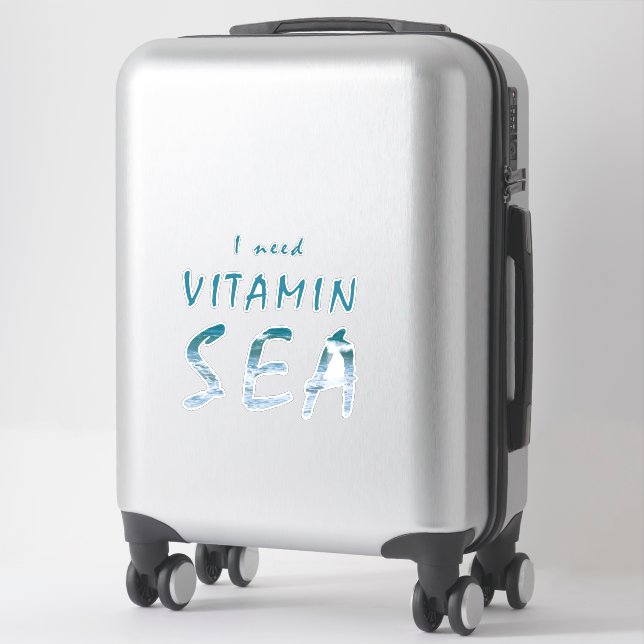 I need Vitamin Sea Blue Ocean Quote (Suitcase)