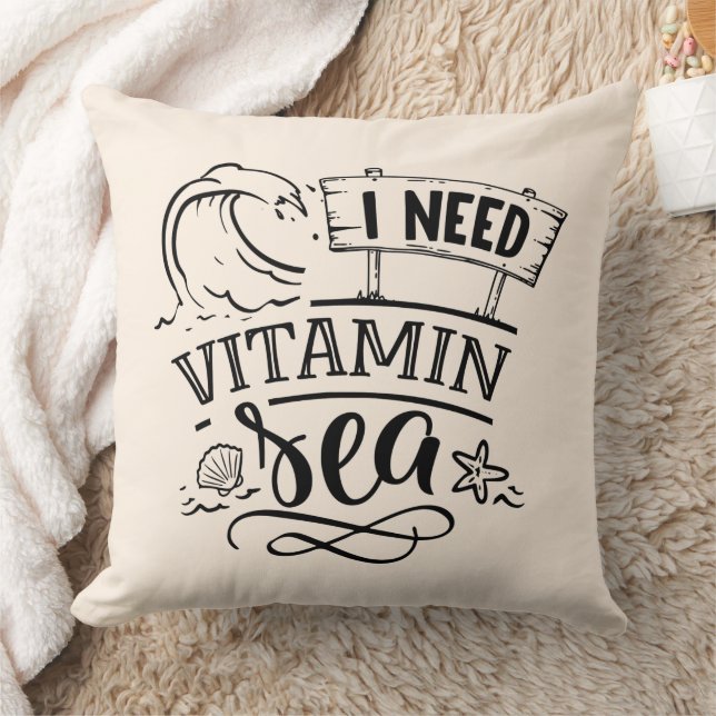 I Need Vitamin Sea Cushion (Blanket)