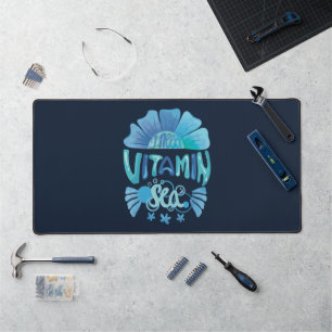 I Need Vitamin Sea: Ocean's Call Desk Mat