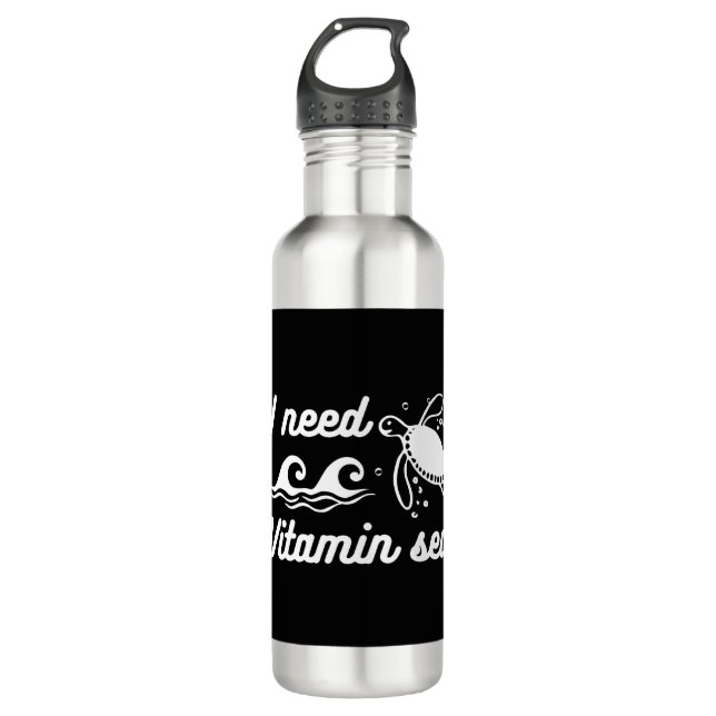 I  Need Vitamin Sea Turtle 710 Ml Water Bottle (Front)