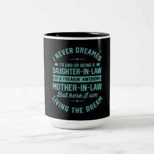 I never Dreamed Id End Up Being A Daughter In Law Two-Tone Coffee Mug
