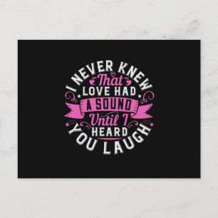 I Never Knew That Love Had A Sound Until I Heard Y Announcement Postcard