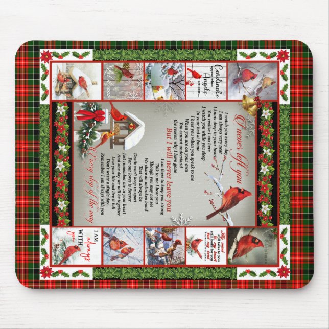 I Never Left You Christmas Cardinal Nice Gift Mouse Pad (Front)