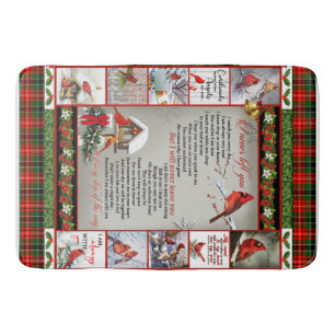 I Never Left You, Christmas Cardinal Quilt Blanket Bath Mat