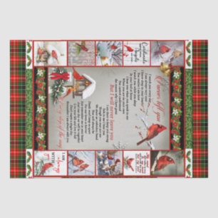 I Never Left You, Christmas Cardinal Quilt Tissue Paper