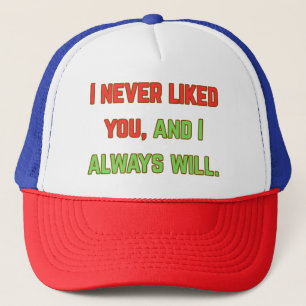 I never liked you trucker hat