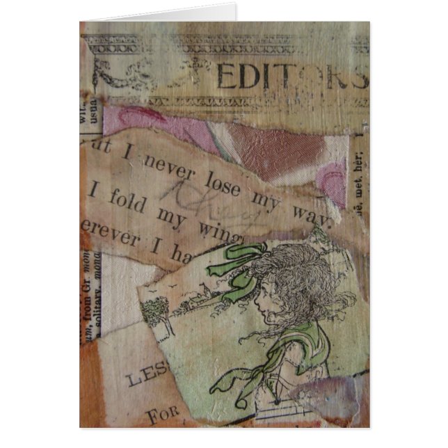 I Never Lose My Way Mixed Media Collage (Front)