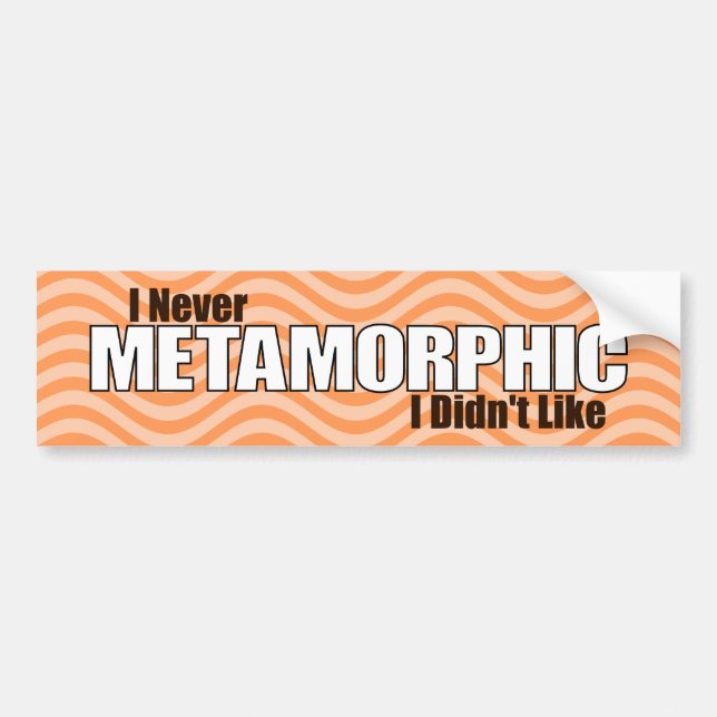 I Never Metamorphic I Didn't Like (Orange) Bumper Sticker (Front)