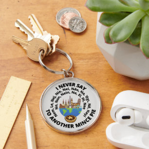 I Never Say No... To Another Mince Pie Key Ring