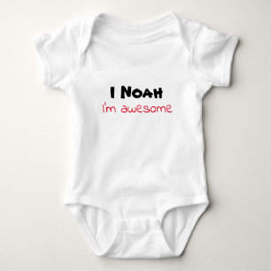 I Noah I'm Awesome baby boy baby grow Baby Bodysuit