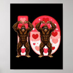 I-o Couples Matching Funny Bigfoot In Midwestern V Poster