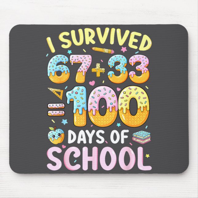 I Of Survived 67 33 Days School Mouse Pad (Front)
