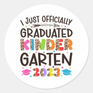 I Officially Graduated Kindergarten Graduation 202 Classic Round Sticker