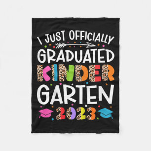 I Officially Graduated Kindergarten Graduation 202 Fleece Blanket