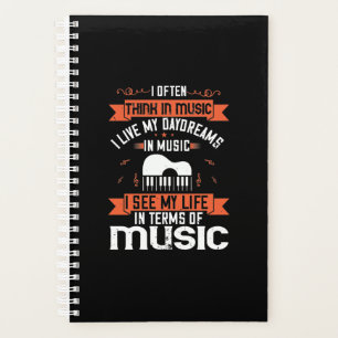 I Often Think In Music I Live My Daydream In Music Planner