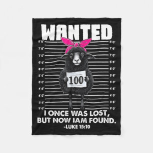 I Once Was Lost But Now I Am Found Christian Jesus Fleece Blanket