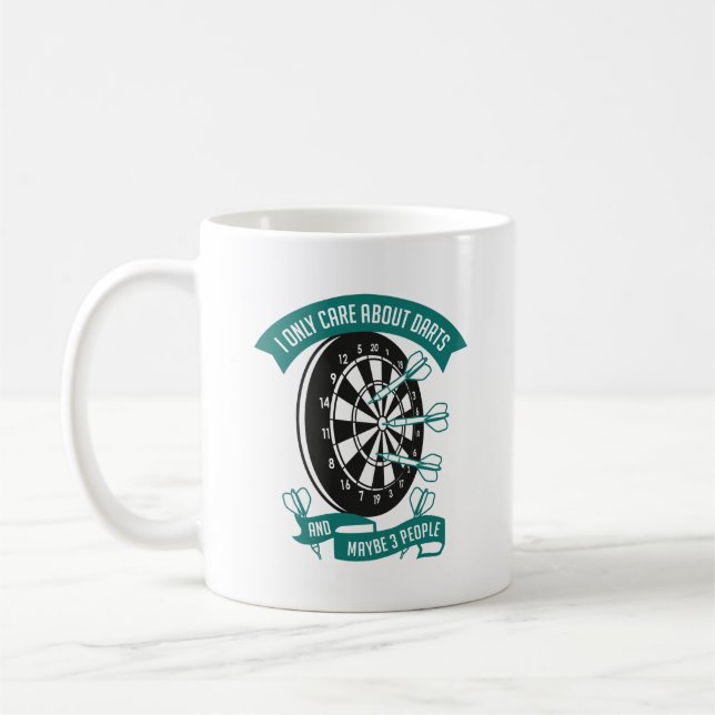 I Only Care About Darts Coffee Mug (Left)