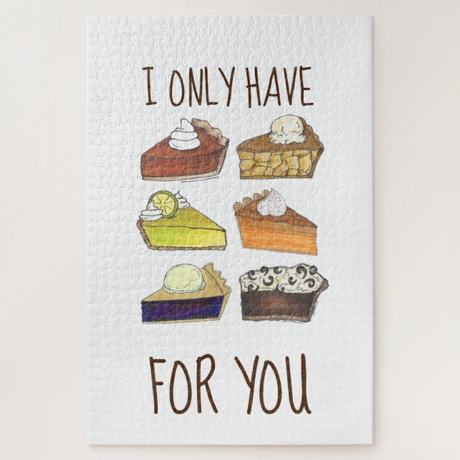 I Only Have Pies (Eyes) For You Pie Slice Foodie Jigsaw Puzzle (Vertical)