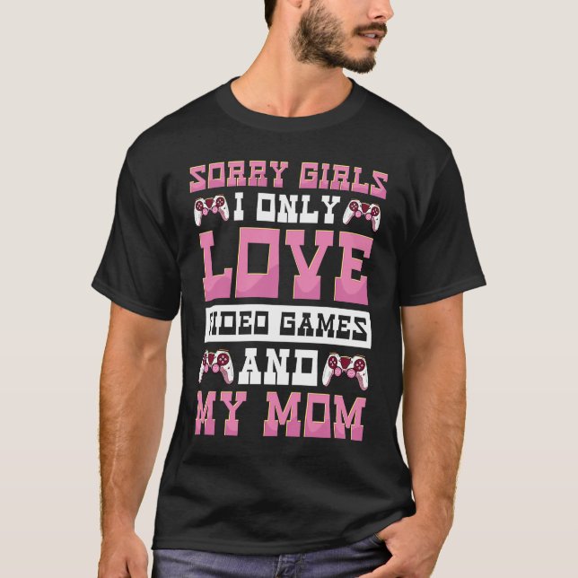 I Only Love Video Games And My Mum Boys Valentines T-Shirt (Front)
