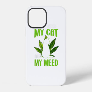 I Only Need My Cat And My Weed Funny Cat Lover iPhone 12 Case