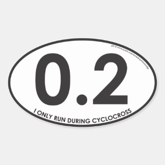 I Only Run During Cyclocross - $6 for 4 Stickers