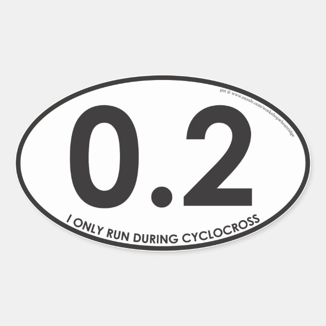 I Only Run During Cyclocross - $6 for 4 Stickers (Front)