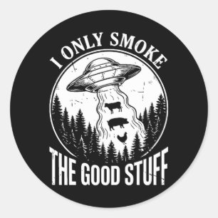 I Only Smoke The Good Stuff Funny Bbq Bris Pork 2 Classic Round Sticker