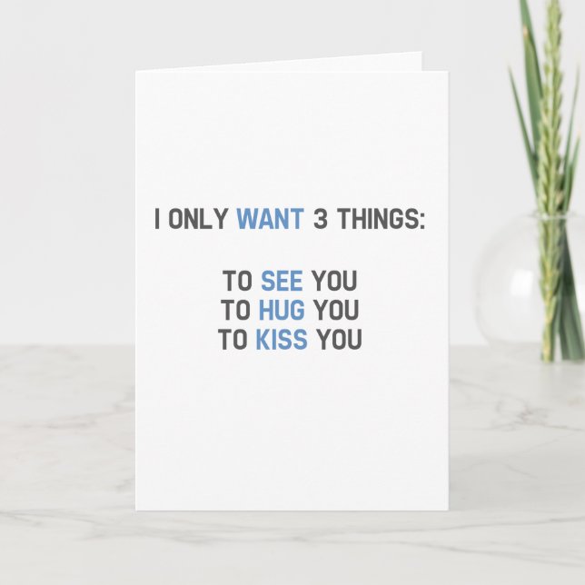 I only want 3 things  card (Front)