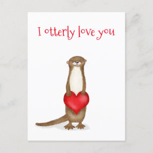 I otterly love you postcard