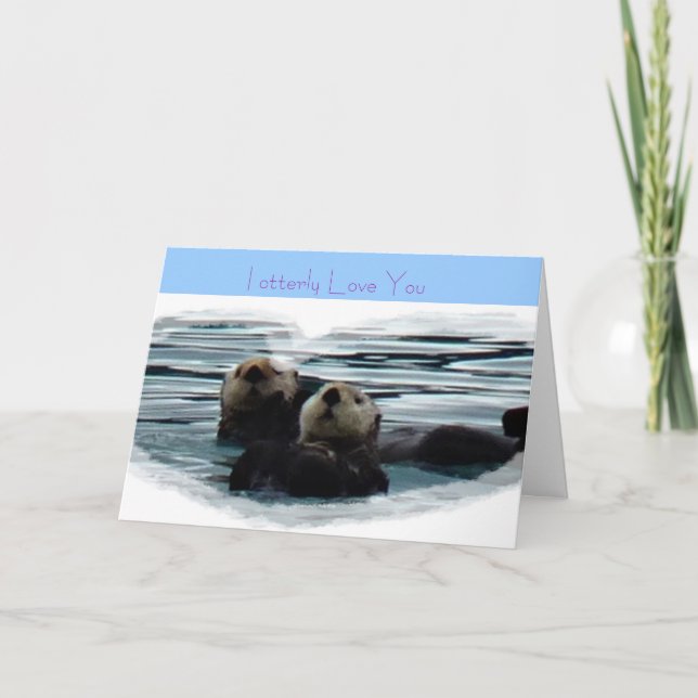 I otterly Love you Sea otter Greeting Card (Front)