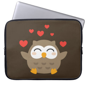 I Owl You Illustration Laptop Sleeve