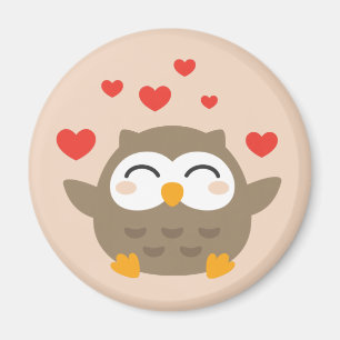 I Owl You Illustration Magnet