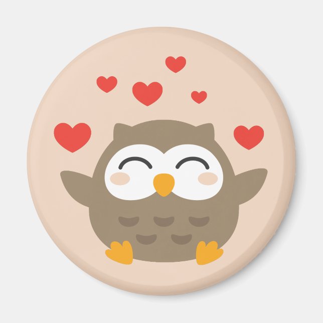 I Owl You Illustration Magnet (Front)
