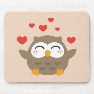 I Owl You Illustration Mouse Pad