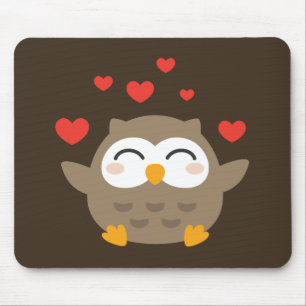 I Owl You Illustration Mouse Pad