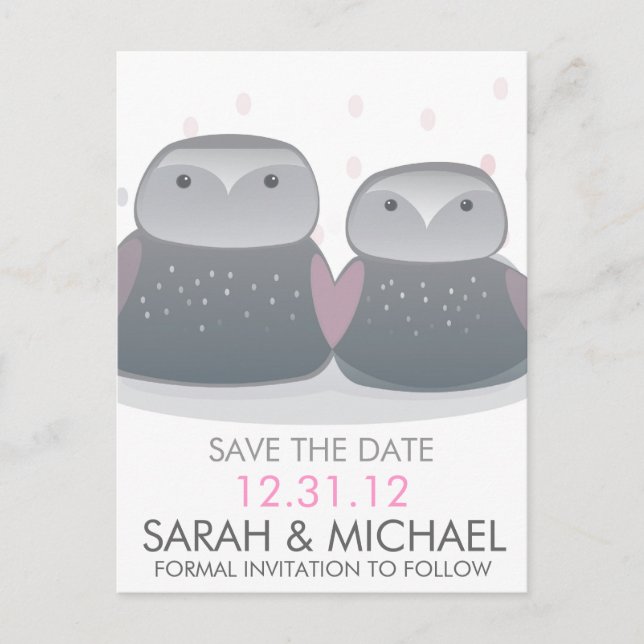 I owl you STD Announcement Postcard (Front)