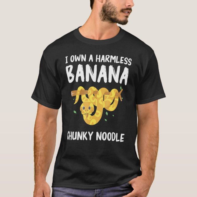 I Own A Harmless Banana Chunky Noodle Ball Python  T-Shirt (Front)