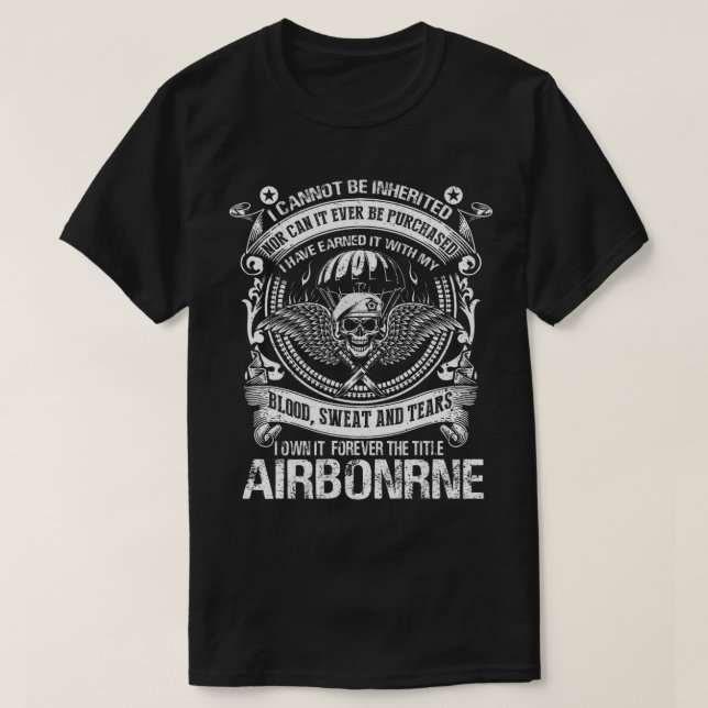 I Own It Forever The Title Airborne Army Ranger Ve T-Shirt (Design Front)