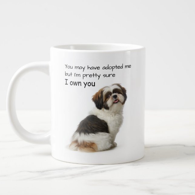 I Own You Shih Tzu Large Coffee Mug (Left)