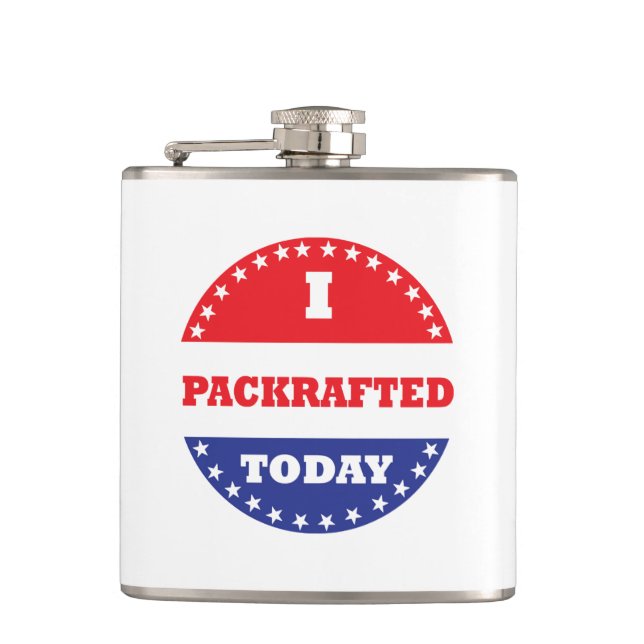 I Packrafted Today Hip Flask (Front)