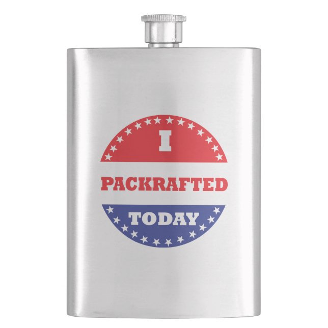 I Packrafted Today Hip Flask (Front)