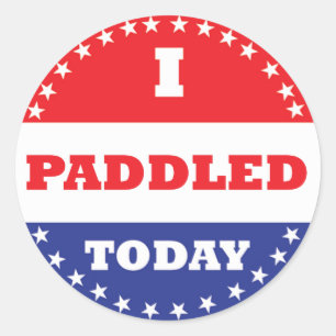 I Paddled Today Classic Round Sticker