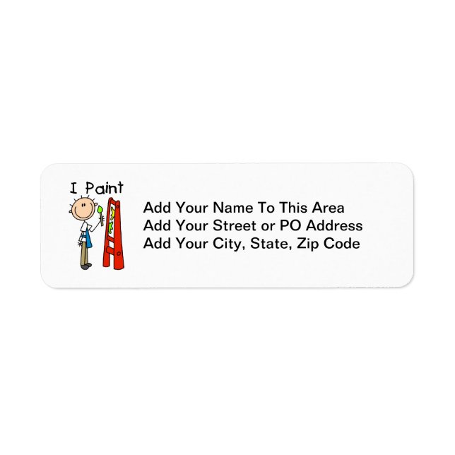 I Paint Return Address Label (Front)