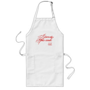 I panic, you cook long apron