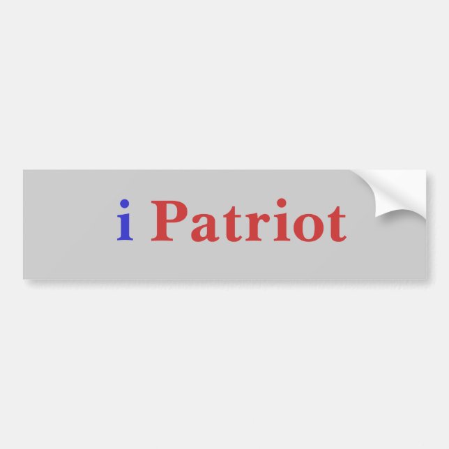 i, Patriot Bumper Sticker (Front)
