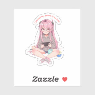 I Paused My Anime to Be Here Sticker – Cute Anime 