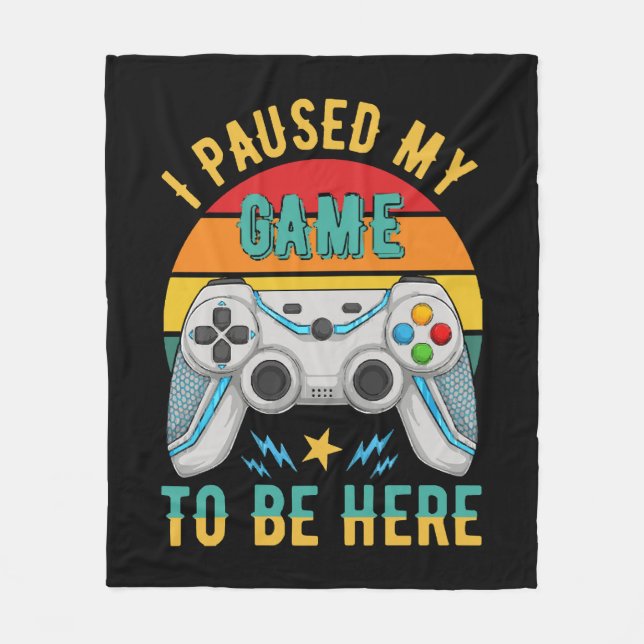 i paused my game fleece blanket (Front)