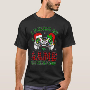 I Paused My Game For Christmas Video Gamer Boys Me T-Shirt