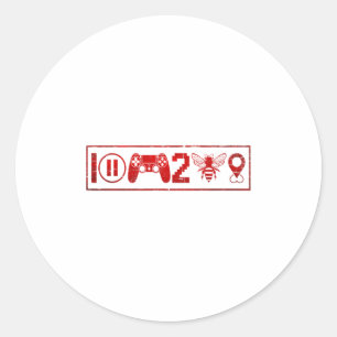 I Paused My Game To Be Here Funny Gamer Boys Men V Classic Round Sticker