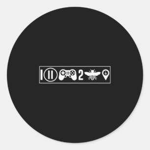 I Paused My Game To Be Here Funny Gamer Classic Round Sticker